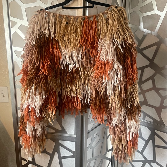 Pre-loved, never worn Shaggy Knit Cardigan Open Sweater - Picture 7 of 7